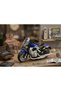 1:12 Scale Toy Motorcycle with Lights and Sounds, Realistic Details & Pull-Back Feature, Blue - 3