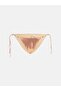 Stretch velvet string bikini bottoms