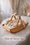 Multi-Purpose Wooden Basket – Baby 40 Uçurma, Bathroom & Kitchen Organizer Decorative Premium Design - 7