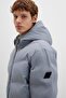 Men's Hooded Gray Puffer Jacket 0110651-85550 - 3