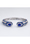 Sapphire Mirage Open Cuff Bangle