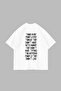 Too Many People Printed Oversized Unisex White Tshirt