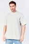 Men Crew Neck Short Sleeve Textured T-Shirt, Grey