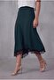 Lace Detailed Skirt with Zipper at the Waist