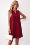 Women's Strappy V-Neck Mini Imported Crepe Dress - 3