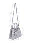 Women's Faux Leather Gray Handbag - 2