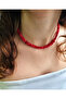 Dark Pink Coral Natural Stone Necklace |   Bone Cutting Grace - 2