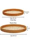 Set of 2, Handmade Rattan Tray Set, Inlaid, Natural Wood, Luxury Presentation and Decoration Tray - 3