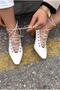 Temora Heeled Shoes White Matte Leather - 3
