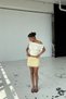 Water Yellow Ultra Soft Premium Fabric Waist-Fitting Flexible Crop Top Blouse Wft9411 - 4