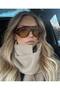 Green Glass Detail Bone Sunglasses