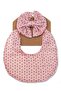- Luna Ribbon Headband & Baby Bib Set - Polka Dot Pink - 4