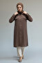 Women's Long Shirt with Metal Button Front Pocket Detail - 2