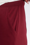 30140 Bordo Comfortable Cut Pants with Elastic Waist and Tube Legs, Ankle Length - 5