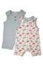 -Athena 2-Piece Sleeveless Printed Baby Body Suit - Multicolor, 03M to 12M