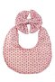 - Luna Ribbon Headband & Baby Bib Set - Polka Dot Pink