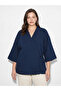 Esvab • Modern & Distinctive Double-Breasted Roba Collar Textured Women's Kimono - 3