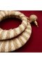 Straw Women's Earrings Cream Brown Dangle Hoop Bohemian Summer Women's Earrings - 4
