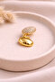 Stone Detailed S Shape Cartilage Earring with One Side Pin and One Side Snap, Gold Color Bijouterie Earring - 2