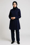 Women's Tunic Ö Button-Front Top Ce Pocketed Ol Cuffed Pants Elastic Waist Pocketed İ Pocketed Set - 3