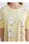 Nevavm Women's Nightgown with Oval Collar and Chick Print - 3