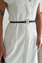 Women's Shirt Dress – Belted Buttoned Midi Dress - 2