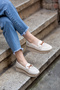 Ern03935 Genuine Leather Laser Printed Medium Buckle Casual Soft Shoes