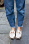 Ern03935 Genuine Leather Laser Printed Medium Buckle Casual Soft Shoes - 7