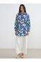 Lcw Modest Blue Print Oversize Women's Shirt Tunic - 2