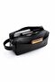 Men's Clutch Bag 3-Compartment Faux Leather Day Portfolio Bag - Black Hand Organizer - 5