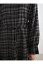 Lcw Modest Khaki Plaid Women's Shirt Tunic - 3