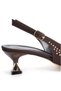 Women's Gold Studded Style Heeled Stylish Evening Dress Shoes - 4