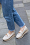 Ern03935 Genuine Leather Laser Printed Medium Buckle Casual Soft Shoes - 6