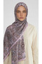Lara Motif Patterned Cotton Shawl - Blue / Powder