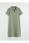 Esvab • Modern & Distinctive Devrik Roba Collar Slit Dress - 6