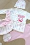 Baby Girl Bowknot Luxury Embellished Embroidered 5-Piece Hospital Release Newborn Set Stl7169 - 4