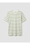 Crew Neck Striped Combed Cotton Men's T-Shirt - 5