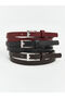 Original Leather Look Women's Belt 3-Pack - 3
