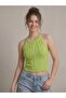 Women's Knitwear Knitted Halter Neck Crop Blouse