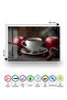 Cinnamon and Apple Coffee Still Life Tempered Glass Cutting Board 30X40 cm Size Uv Printing - Bckt071 - 7
