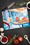 Summer Cafe and Watermelon Themed Tempered Glass Cutting Board 30X40 cm Size Uv Printing - Bckt063 - 4