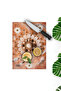 Bohemian Daisy and Feather Patterned Tempered Glass Cutting Board 30X40 cm Size Uv Printing - Bckt078 - 3