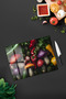 Colorful Mushroom and Pepper Themed Tempered Glass Cutting Board 30X40 cm Size Uv Printing - Bckt073 - 2