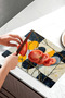 Modern Abstract Geometric Pattern Tempered Glass Cutting Board 30X40 cm Size Uv Printing - Bckt069 - 5