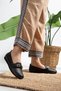 Women's Stylish, Comfortable, Lightweight, Daily Orthopedic Ballerinas with Stitched Sole and Buckle Detail - 2
