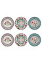 Florine Bone 20 cm 6-Piece Plate Set
