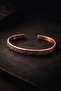 Women's Copper Bracelet with Embossed Top Pure Copper Bracelet Cuff - 2