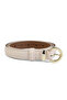 Women's Thin Gold Buckle Basic Belt - Classic Pants Skirt Jacket Belt - 3
