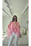 Elise Cape Chiffon Blouse - Pink