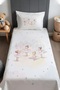 Dance of Little Ballerinas Patterned Bedspread and Pillowcase